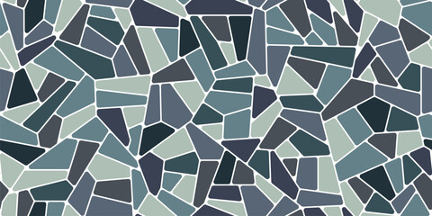 Splinter mosaic paving floor background or stone tile, vector pattern. Ceramic terrazzo pattern for pavement tile or flooring and wall interior decor, abstract geometric mosaic stone splinters pattern
