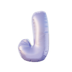 3d rendered illustration Alphabet J with purple color