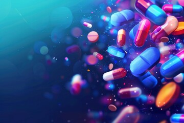 Anti Drug Day banner background - generative ai