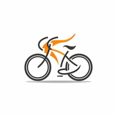 bicycle logo at white background