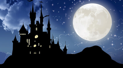 Fototapeta premium castle in the night