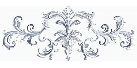 Fototapeta na wymiar neo baroque ornament on a white background