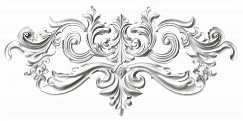 neo baroque ornament on a white background