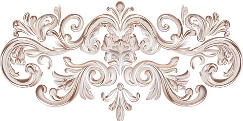 neo baroque ornament on a white background