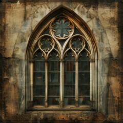 tall gothic window