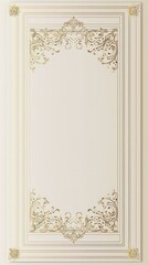 Obraz premium plain rectangular golden minimal pattern borders 