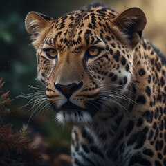 Obraz premium close up portrait of a leopard