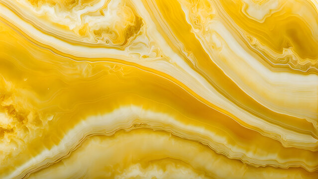 A yellow and white stone with a wavy pattern