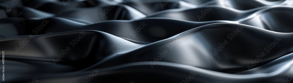 Poster a highresolution of a black 3d background with sharp, angular waves casting long, dramatic shadows
