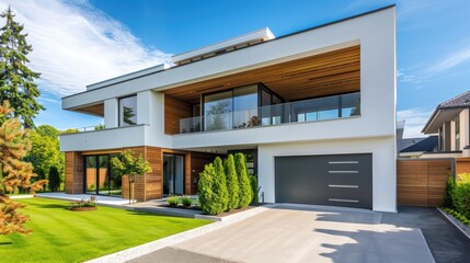 House design, white minimalist house