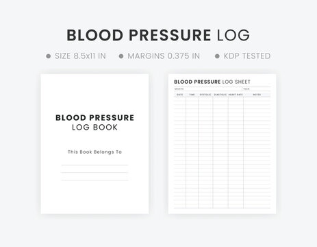 Blood Pressure Diary Printable Template, Blood Pressure Log Chart Printable