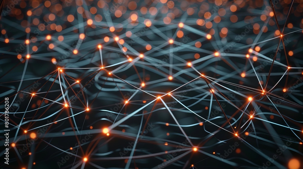 Poster a network of interconnected lines and nodes, perfect for a technology or science