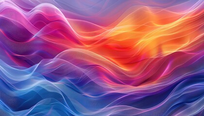 Obraz premium Abstract colorful gradient blend wave lines and technology background modern colorful flowing wave line art