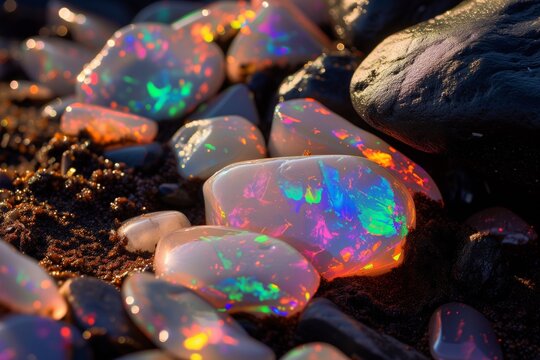 opal stone background