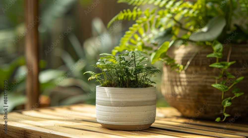 Poster a simple and modern ceramic marker displaying the plants name in bold minimalist typography that wou