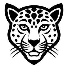 leopard head vector