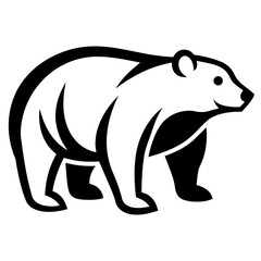 Polar bear logo icon 