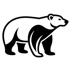 Polar bear logo icon vector 