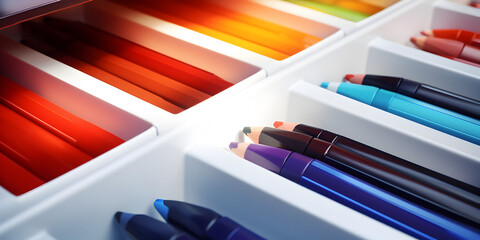 colors in a wardrobe stationary content concept aesthetic style background