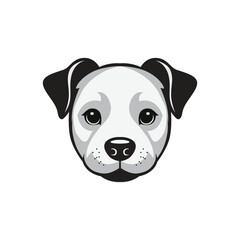 minimalist puppies logo vector monochrome