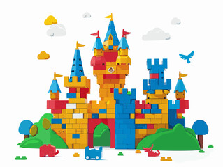 Imaginative Builder's Castle: A Child's Creative Journey with