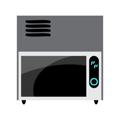 Illustrated oven on white background