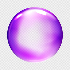 Abstract glass color spheres. Ball shiny transparent