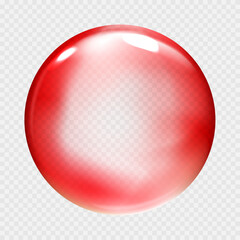 Abstract glass color spheres. Ball shiny transparent