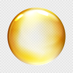 Abstract glass color spheres. Ball shiny transparent