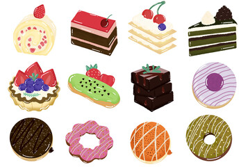 set of bakery me, PNG, transparent background, illustration