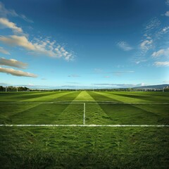 football pitch with white horizontal lines