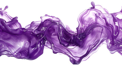 Berry purple wave flow, rich and vibrant berry purple wave isolated on white.