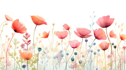 Obraz premium Digital vintage watercolor flower abstract graphic poster web page PPT background