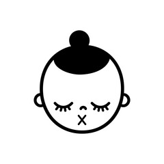 Sleeping Baby Face Icon