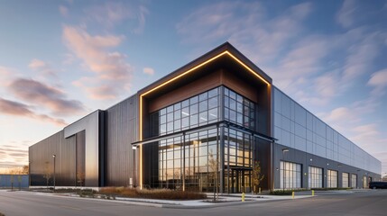 modern warehouse exterior