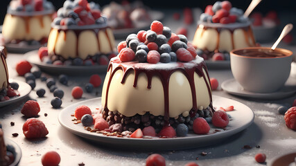 The most delicious dessert in the world, 8k render