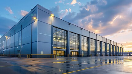 Obraz premium modern warehouse exterior