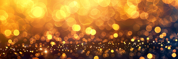 Canary Yellow Glitter Defocused Abstract Twinkly Lights Background, glowing blurred lights with vibrant canary yellow hues.