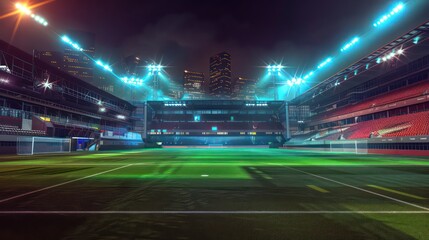 soccer stadium and pitch