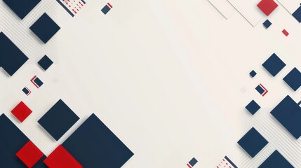 blue and red squares business background in white background