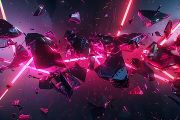 Abstract Digital Background of Intricate Digital Networks in a 3D Render