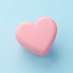 Obraz premium Close-up of a cute eraser with a heart design isolated background pastel
