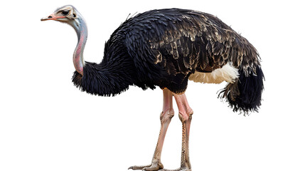 adult ostrich isolated on transparent background