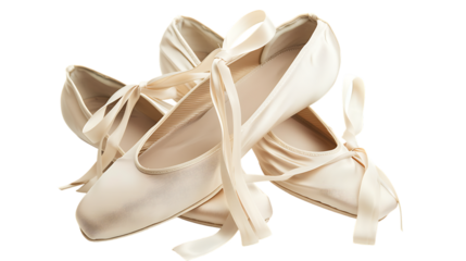 ballet shoes isolated on transparent background