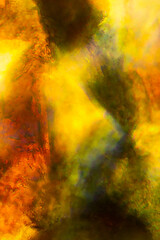 Abstract art from California sand grains under a polarizing microscope.