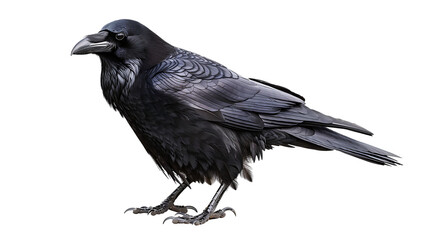 black crow isolated on transparent background