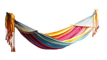 colourful hammock isolated on transparent background