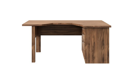 corner desk minimalistic isolated on transparent background