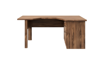 corner desk minimalistic isolated on transparent background