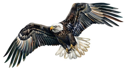 Fototapeta premium flying eagle isolated on transparent background